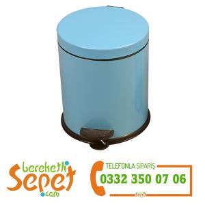 Mikro Boyalı Pedallı Çöp Kovası 5 LT - Mavi